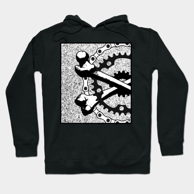 Chainrings, Cog and Bones Hoodie by castrocastro